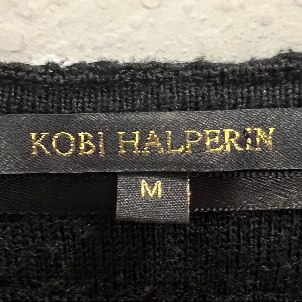 Rare Kobi Halperin Jaycie Black Crochet Lace Trim and Pockets Sweater Vest M‎ - Picture 3 of 11